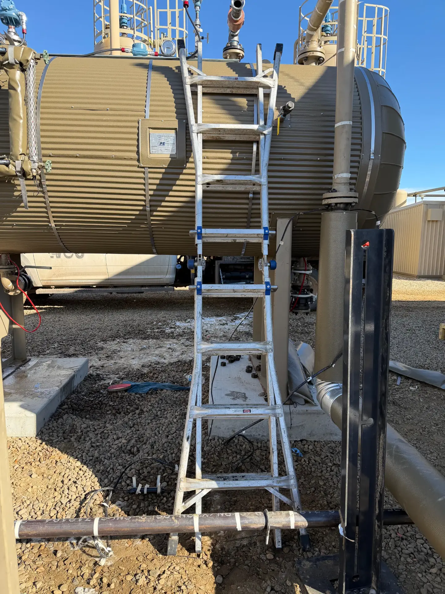 Tank with ladder access installed by WOS