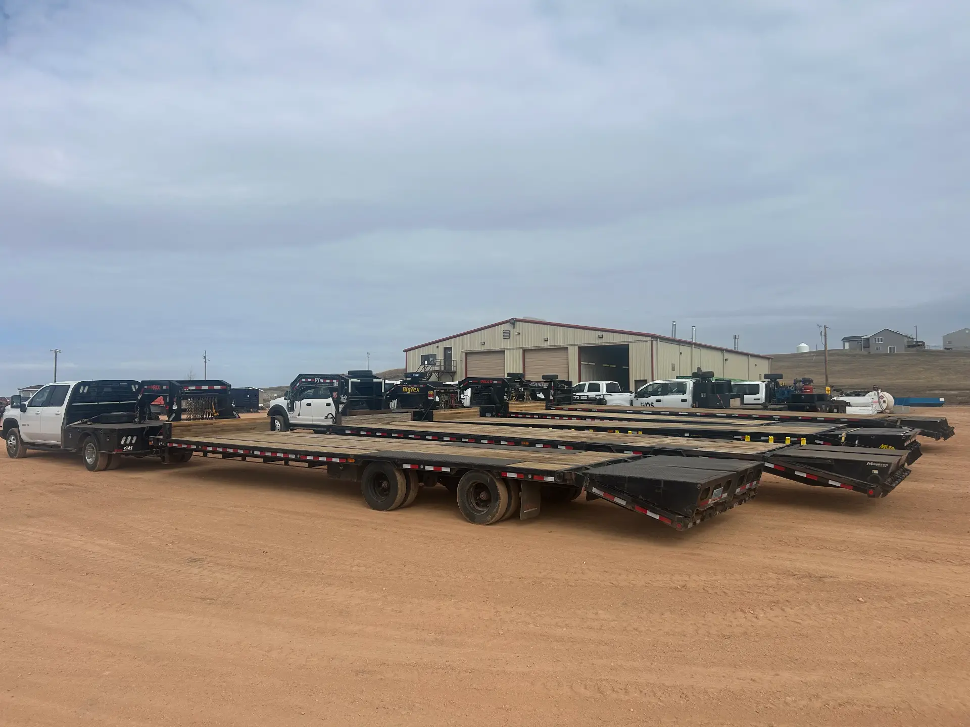 Equipment trailers in the WOS yard