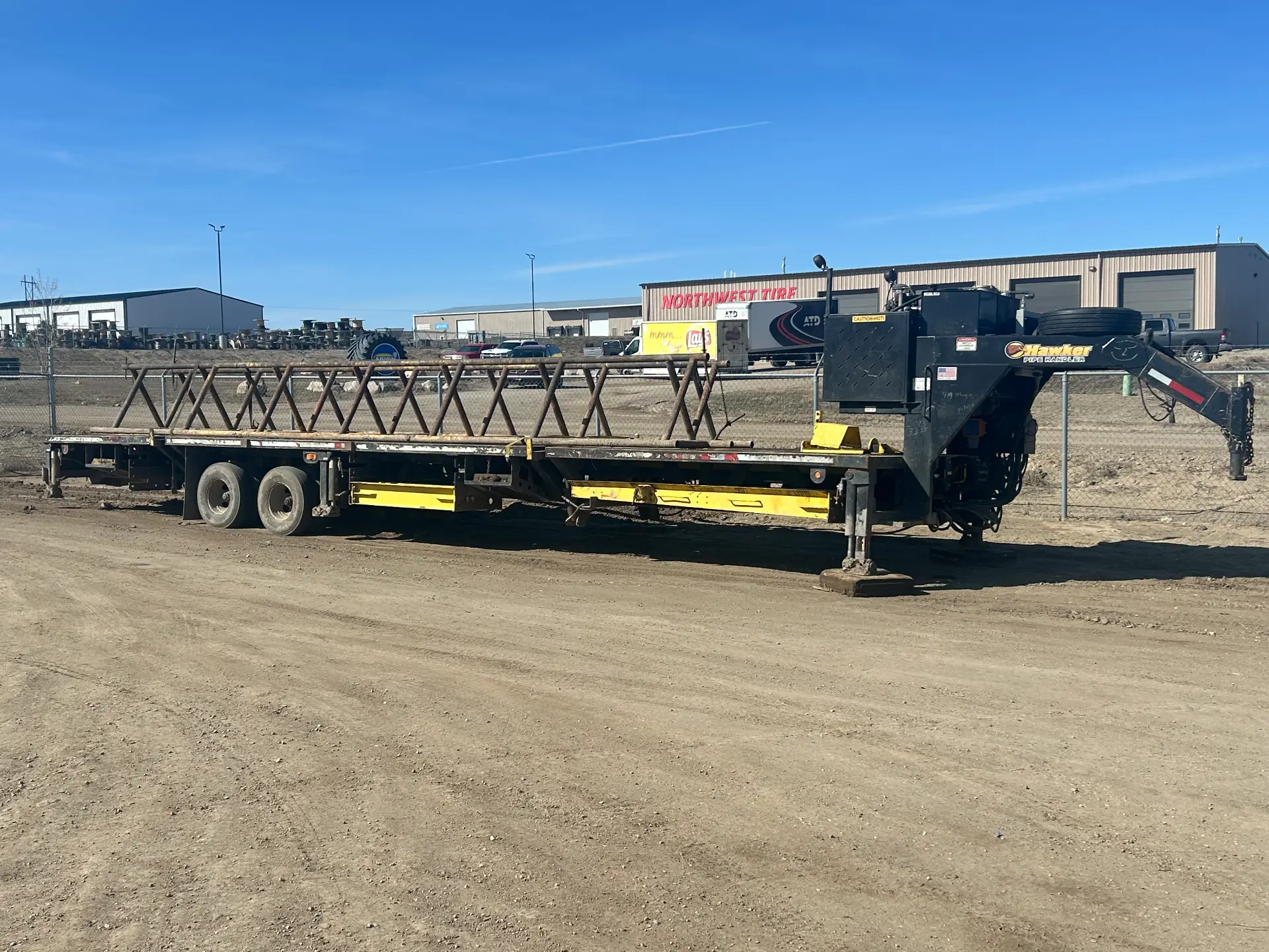 WOS rental trailer on a job site
